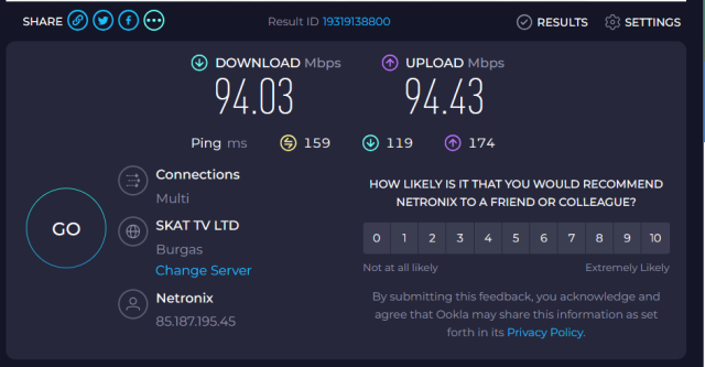 Speed test